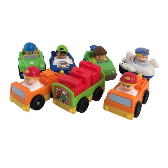 Fisher Price Wheelies Train Car Plane Figures Lot of 6 - Picture 1 of 9